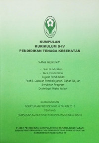 Kumpulan Kurikulum D-IV Pendidikan Tenaga Kesehatan